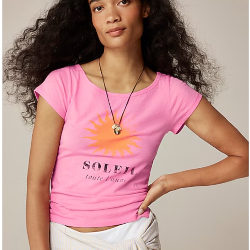 Jcrew Feather jersey "Soleil" graphic T-shirt